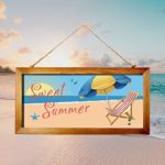 Farmhouse Wall Decor Rustic Summer Fall Wooden Seasonal Decorations for Home&Office Signs- 8X16”Wooden Picture Frame with 12 Interchangeable Designs-All Year Round Wall Hanging Decor Housewarming Gift