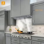 FIREGAS Range Hood Insert 30 inch, Built-in/Insert Range Hood with 600 CFM, Ducted/Ductless Convertible Range Hood, Stainless Steel Vent Hood with Push Button, Baffle Filters and Charcoal Filters