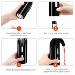 Electric Wine Aerator, Wine Dispenser, Electric Aeration and Decanter Wine Pourer, Red White Wine Accessories–Black