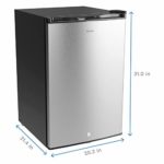 hOmelabs Upright Freezer – 3.0 Cubic Feet Compact Reversible Single Door Vertical Freezer with Adjustable Thermostat and Child Door Lock – Table Top Mini Freezing Machine for Office Dorm or Apartment