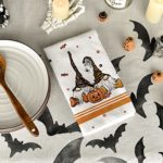 Artoid Mode Gnomes Jack-O-Lantern Pumpkin Candy Vases Spooky Ghost Happy Halloween Kitchen Towels Dish Towels, 18×26 Inch Seasonal Decor Hand Towels Set of 4