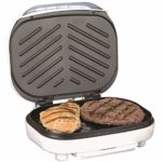 Brentwood Indoor Electric Contact Grill 600-Watt, Non-Stick, White
