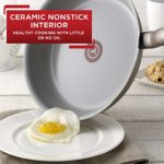 T-fal G919SE64 Initiatives Ceramic Nonstick Dishwasher Safe Toxic Free 14-Piece Cookware Set, Gold