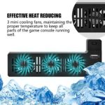 Zerone Cooling Fan Docking Station External Cooler Stand with 3 Cooling Fan Heat Reducing USB External Cooling Fan Side Mounted for Xbox ONE X Game Console Title