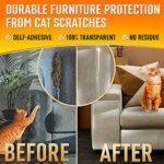 Heavy Duty Cat Scratch Deterrent Furniture Protectors for Sofa, Doors, Clear Couch Protectors from Cats Scratching, Anti Cat Scratch Tape Guards, Cat Couch Corner Protectors, Pet No Scratch Protectors