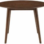 Crosley Furniture Landon Mid-Century Modern Round Wood Dining Table, Mahogany