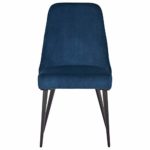 Amazon Brand – Rivet Modern High-Back Padded Dining Chair, Set of 2, 19″W, Blue
