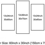 Abstract Wall Art Blue Fantasy Colorful Painting for Living Room Canvas Print 60×30 inch Geometric Lines Print Picture 5 Panel Artwork