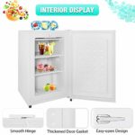 R.W.FLAME Upright Compact Freezer 2.3 Cu.ft, Freestanding Mini Freezer with Removable Shelf, Single Door, Adjustable Temperature Control, for Home, Office, Apartment(White)