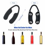4 Pieces Magnetic Wine Foil Cutters Wine Bottle Opening Accessories Black Wine Foil Removes ABS Wine Foil Cutters for Outdoor Indoor Parties Daily Application