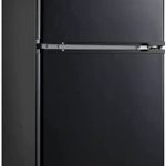 Mini fridge 3.2 Cu Feet Two Door Compact Refrigerator with Freezer,Black