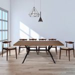 71″x35.5″ Dining Table Mid-Century Vintage Kitchen Table for 8-10 Person for Dining Room Balcony Cafe Bar Walnut