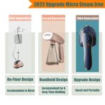 Professional Micro Steam Iron, Portable Mini Steam Iron, Mini Travel Iron, Handheld Garment Steamer for Home and Travel.