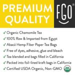 Organic Chamomile Tea Bags | 100 Tea Bags | Eco-Conscious Tea Bags in Kraft Bag | Raw from Egypt | by FGO