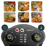 Aigostar Deep Fryer with 3 Baskets and Lid, Electric Deep Fat Fryers with Timer and Temperature, 4.2Qt Oil Large Capacity, ETL Certificated,1650W