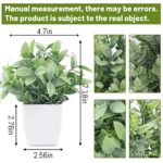 Der Rose 4 Packs Fake Plants Mini Artificial Greenery Potted Plants for Home Decor Indoor Office Table Room Farmhouse