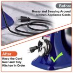 Cord Organizer for Appliance – Kitchen Appliance Cord Organizer Stick On, Power Cord Wrapper Winder Holder for Appliance, Adhesive Cord Keeper for Blenders Mixer, Coffee Maker, Air Fryers, 6 Packs