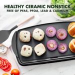 GreenPan Healthy Ceramic Nonstick, Extra Large 20″ Electric Griddle for Pancakes Eggs Burgers and More, Stay Cool Handles, Removable Drip Tray, Adjustable Temperature Control, PFAS-Free, Black