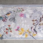 100% Cotton Placemats Equinoxe Maison d’ Hermine Soft & Elegant Set of 4 for Family Dinners Kitchen Dining Cocktail Parties Wedding Thanksgiving/Christmas (Grey, 13″x19″)