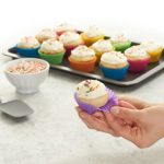 Amazon Basics Reusable Silicone Baking Cups, Muffin Liners – Pack of 24, Multicolor