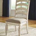 Signature Design by Ashley Realyn Dining Room Upholstered Chair Set of 2, Antique White