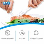 [210 Piece] EDI White Disposable Plastic Cutlery Set, Assorted – 70 Forks, 70 Knives, 70 Spoons | Extra Durable