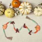 DECSPAS Fall Decorations for Home, 51 Inch Farmhouse Wooden Beads Garland with Pumpkin and Fall Lettered for Fall Decor, Rustic Boho Decor for Tiered Tray, Coffee Table, Dining Room, Wall, Basket