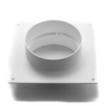 Vent Systems 4″ inch Air Vent Duct Connector Flange Straight Ventilation Pipe Plastic Ducting Connector Plate For Cooling Heating Ventilation System HVAC 4″ inch – Pack of (1)