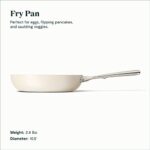 Caraway Nonstick Ceramic Frying Pan (2.7 qt, 10.5″) – Non Toxic, PTFE & PFOA Free – Oven Safe & Compatible with All Stovetops (Gas, Electric & Induction) – Cream