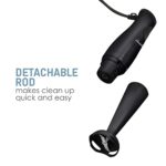 Elite Gourmet EHB-2425B Electric Immersion Hand Blender, Mixer, Chopper, 1-Touch Control Multi Purpose Electric Immersion Stick, Mixer, Chopper, 150 Watts, For Soups, Sauces, Baby Food, Black