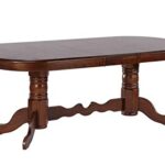 Sunset Trading Andrews Dining Table, Distressed chestnut finish