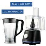 CYETUS 8-in-1 Large Digital Food Processors , CYK3601, Vegetable Chopper for Chopping, Pureeing, Mixing, Shredding and Slicing, 8-Cup, 1.5L blender jug, With a 48oz Juicer, 600ml Water Bottle