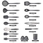 Cooking Utensils Set,15 Piece Silicone Kitchen Utensil Set,Non-Stick Silicone Cooking Utensils,Heat Resistant 446°F Cookware Utensil Set,Kitchen Utensils Set with Holder(Non Toxic)