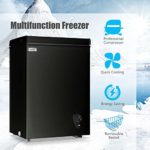 3.5 Cubic Chest Freezer WANAI Small Freezer with Removable Storage Basket Deep Compact Freezer 7 Gears Temperature Control Energy Saving for Office Dorm or Apartment