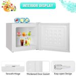 R.W.FLAME Upright Compact Freezer 1.2 Cu.ft, Freestanding Mini Freezer with Removable Shelf, Single Door, Adjustable Temperature Control, for Home, Office, Apartment(White)