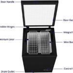 Northair 3.5 Cu Ft Chest Freezer – 2 Removable Baskets – Quiet Compact Freezer – 7 Temperature Settings – Black