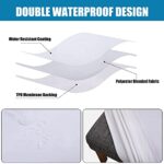 smiry Waterproof Long Dining Chair Covers, Soft Stretch Dining Chair Slipcovers, Full Length Fit High Back Chair Covers for Dining Room Set of 4, White