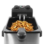 Elite Gourmet EDF-3500# Electric Immersion Deep Fryer. Removable Basket, Timer Control Adjustable Temperature, Lid with Viewing Window and Odor Free Filter