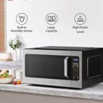 Toshiba ML-EM62P ML2-EM62P(SS) Large Countertop Microwave with Smart Sensor, 6 Menus, Auto Defrost, ECO Mode, Mute Option & 16.5″ Position Memory Turntable, 2.2 Cu Ft, 1200W, Stainless Steel