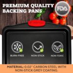 Premium Non-Stick Baking Pans Set of 4 – Includes Baking Sheet, 12 Cup Muffin Tin, Square Pan and Round Cake Pan – BPA Free, Heavy Duty, made w/ Carbon Steel – Complete Bakeware Set for Your Kitchen