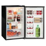 4.4 Cu ft One-Door No Freezer Mini Fridge, Black Stainless Steel Look