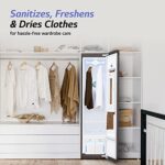 LG Styler Steam Closet | Clothes Steamer for Garments and Household Item Care | Sanitize, Deodorize, Freshen & Dry with Steam Technology & Moving Hangers| Easy Install | Wi-Fi enabled| White (S3WFBN)