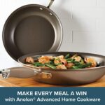 Anolon Advanced Home Hard-Anodized Nonstick Skillets (2 Piece Set- 10.25-Inch & 12.75-Inch, Bronze)