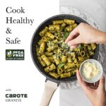 CAROTE Nonstick Frying Pan Skillet,9.5″ Non Stick Granite Fry Pan Egg Pan Omelet Pans, Stone Cookware Chef’s Pan, PFOA Free (Classic Granite, 9.5-Inch)