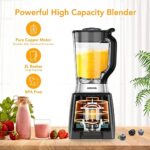 Acekool Smoothie Blender for Kitchen, 1500W Professional Countertop Blenders for Shakes Smoothies with 4 Presets, 70 Oz PC Ice Fruit Blender Adjustable Speeds Control, BPA Free