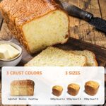 Davivy Bread Maker Machine 3LB with 2 Dough Kneading Paddle Dough Maker,15-in-1 Automatic Bread Machine Maker with Nonstick Bowl For Bread, Jam& Yogurt, 3 Loaf Sizes and 3 crust settings?15-H Delay Timer?silver?3LB?