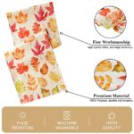 OTOSTAR Linen Fall Table Runner, Thanksgiving Autumn Themed Maple Leaves Farmhouse Style Table Runners Kitchen Dining Table Decoration for Indoor Outdoor Home Party 13 x 72 Inch