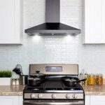 AKDY 30 in. Convertible Kitchen Wall Mount Range Hood with Carbon Filters in Black Painted Stainless Steel