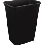 AmazonCommercial 10 Gallon Commercial Office Wastebasket, Black, 1-Pack