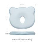 PandaEar Newborn Baby Head Shaping Pillow| Memory Foam Neck Support Prevents Flat Head Syndrome| 0-12 Months Infant (Blue)